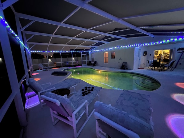 Outdoor pool, a heated pool