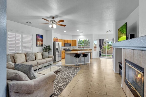 TV connectée, cheminée