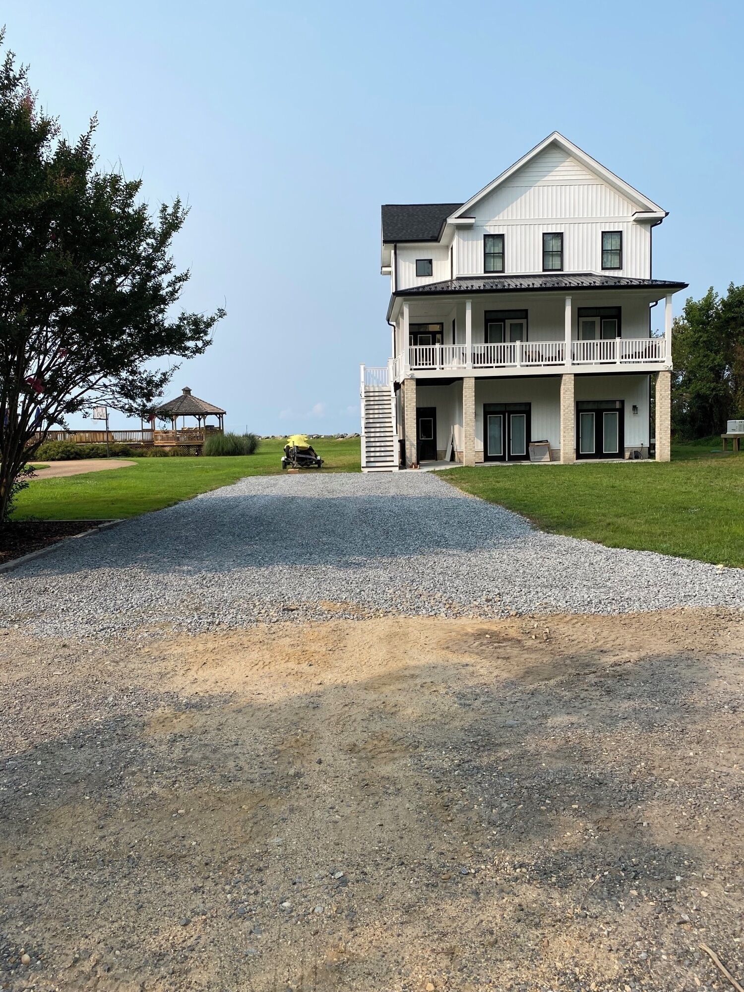 New 5 bedroom home on private, sandy beach with game room and elevator. 