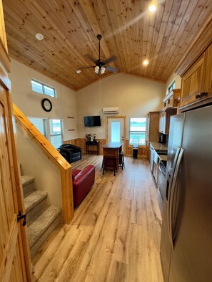 Cabin (Cabin #102) | Living area | 75-inch TV with digital channels, Netflix, Hulu