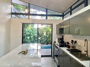 Fridge, microwave, coffee/tea maker, electric kettle