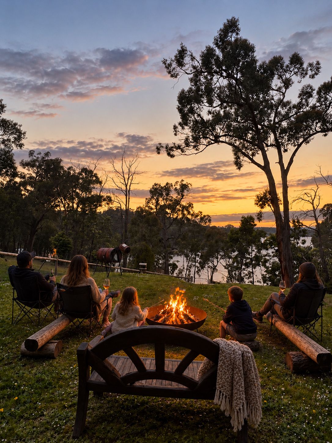Backyard fire pit