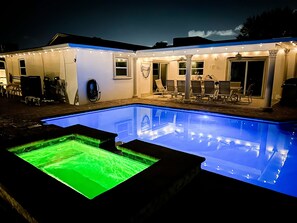 Outdoor pool, a heated pool