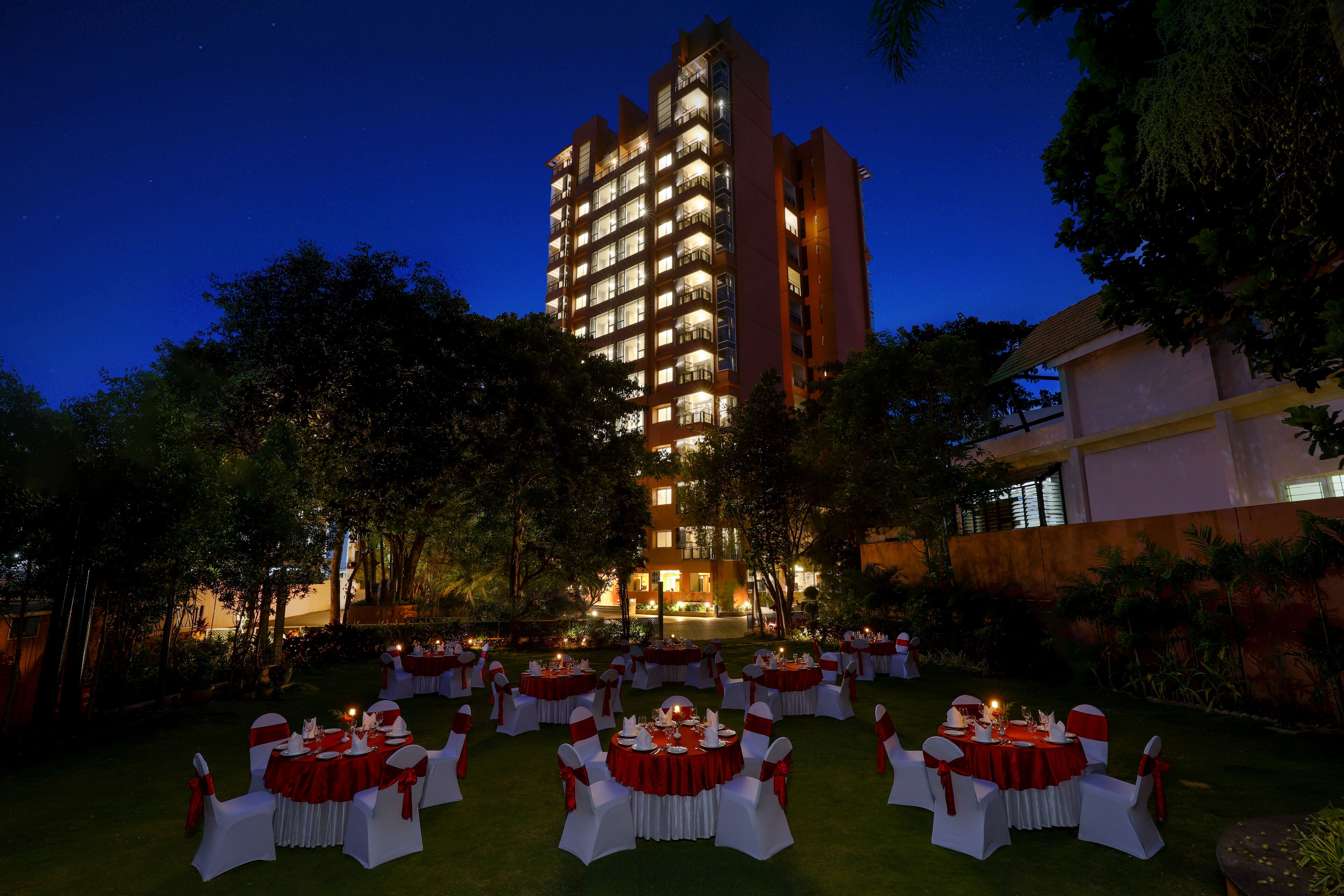 Outdoor banquet area