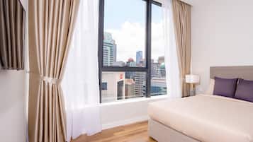 1 bedroom, premium bedding, soundproofing, iron/ironing board