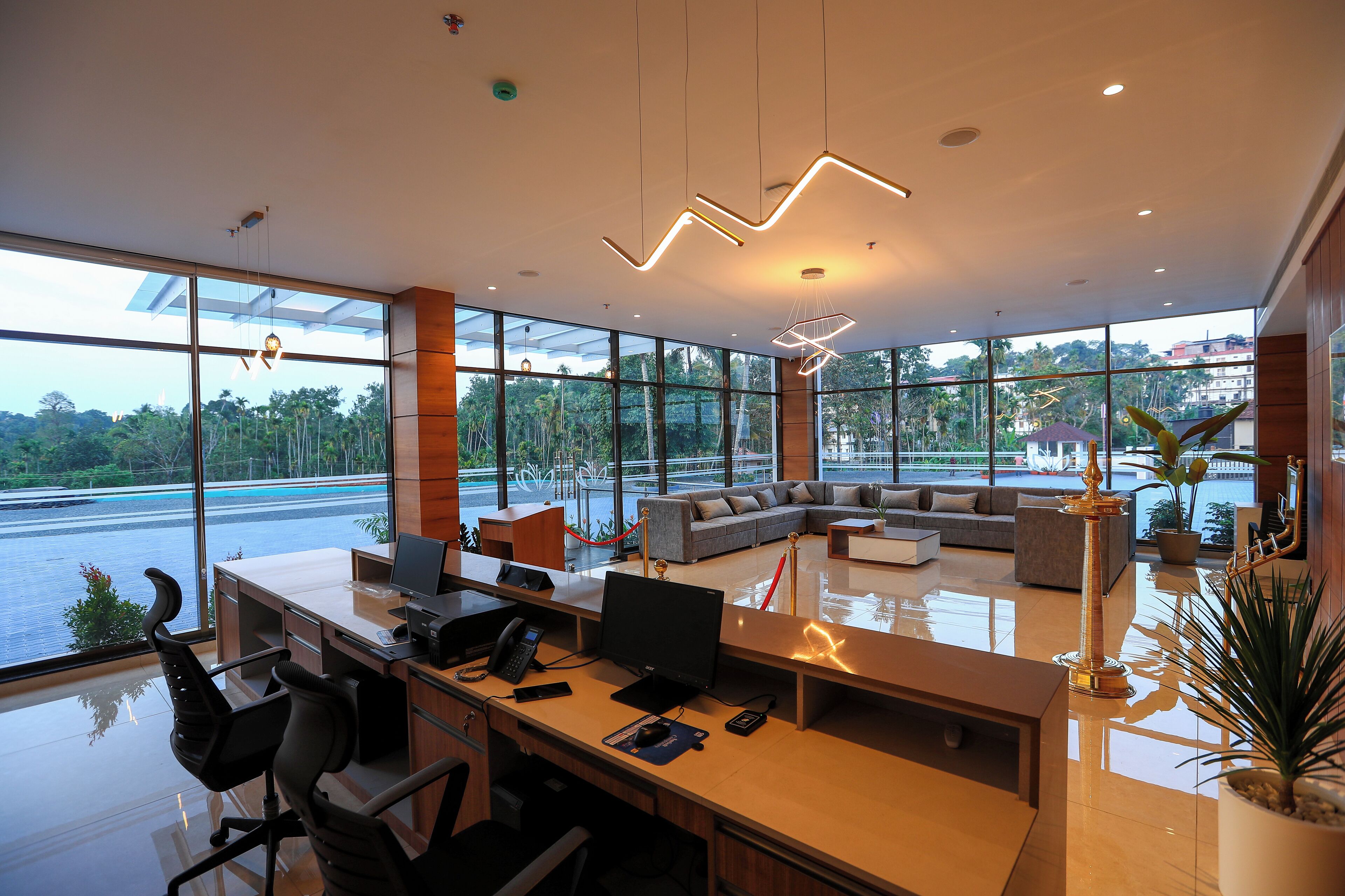 Sala de estar en el lobby