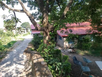 A heritage British bungalow beautifully restored as a homestay near Nainital.