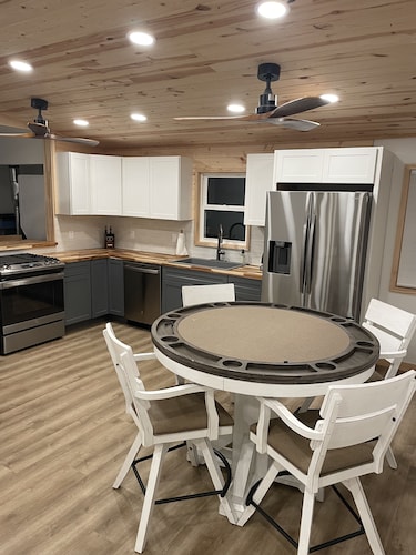 Totally remodeled cabin, a street from the snowmobile/ORV trail with parking.