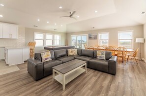 TV - Vitamin Sea in Nags Head: spacious, remodeled 5-bedroom, semi-oceanfront retreat with a private pool! (Nags Head)