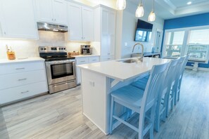 Fridge, microwave, oven, stovetop - GOLF CART, Pool Heat/Chill Option, 4BR/4BA, Private Pool & Gulf Views! (St. George Island)