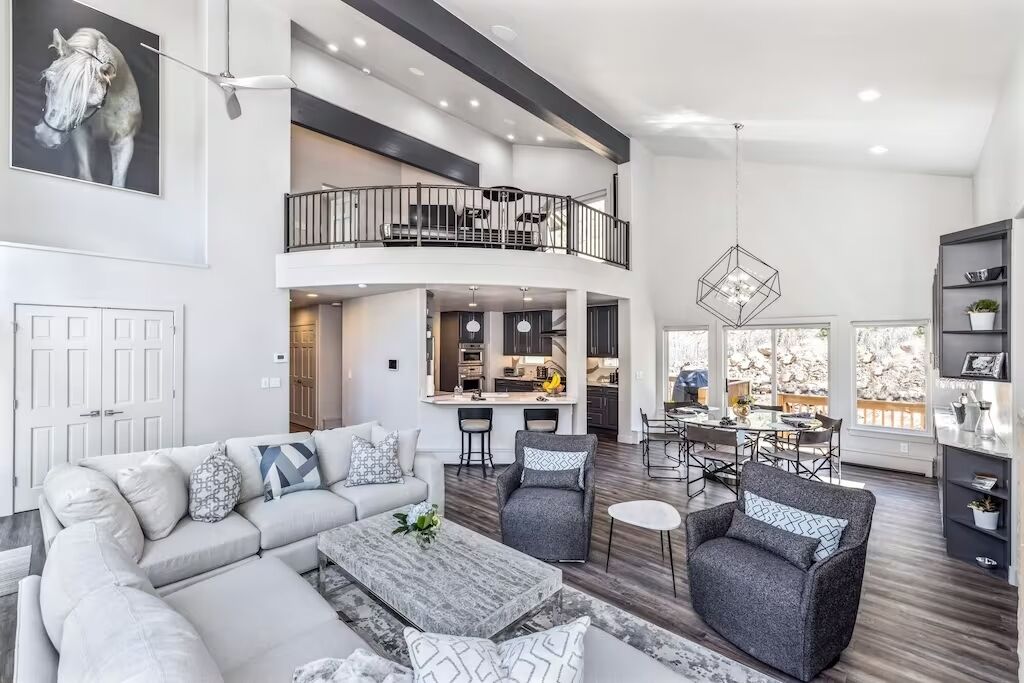 Smart TV, fireplace, printers