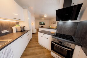 Fridge, oven, stovetop, dishwasher