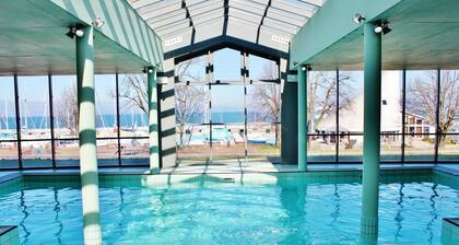 Swimming pool, sauna, terrace, balcony, tv, 52m², Thollon les Mémises