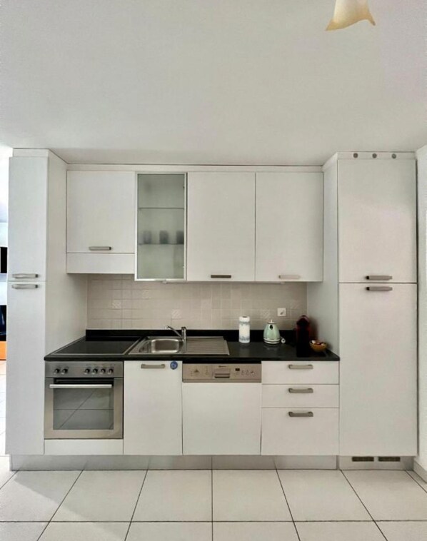 Fridge, oven, stovetop, dishwasher