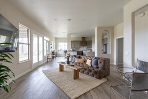 Smart TV, video games, foosball, music library