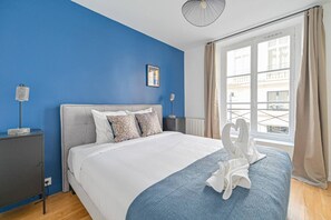 2 chambres, fer et planche à repasser, lit parapluie, Wi-Fi gratuit