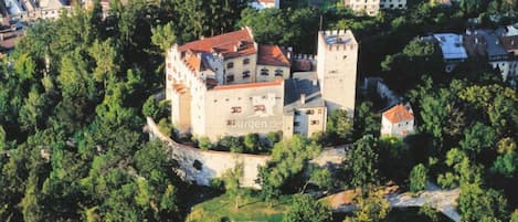 Vue sur la campagne depuis l’hébergement