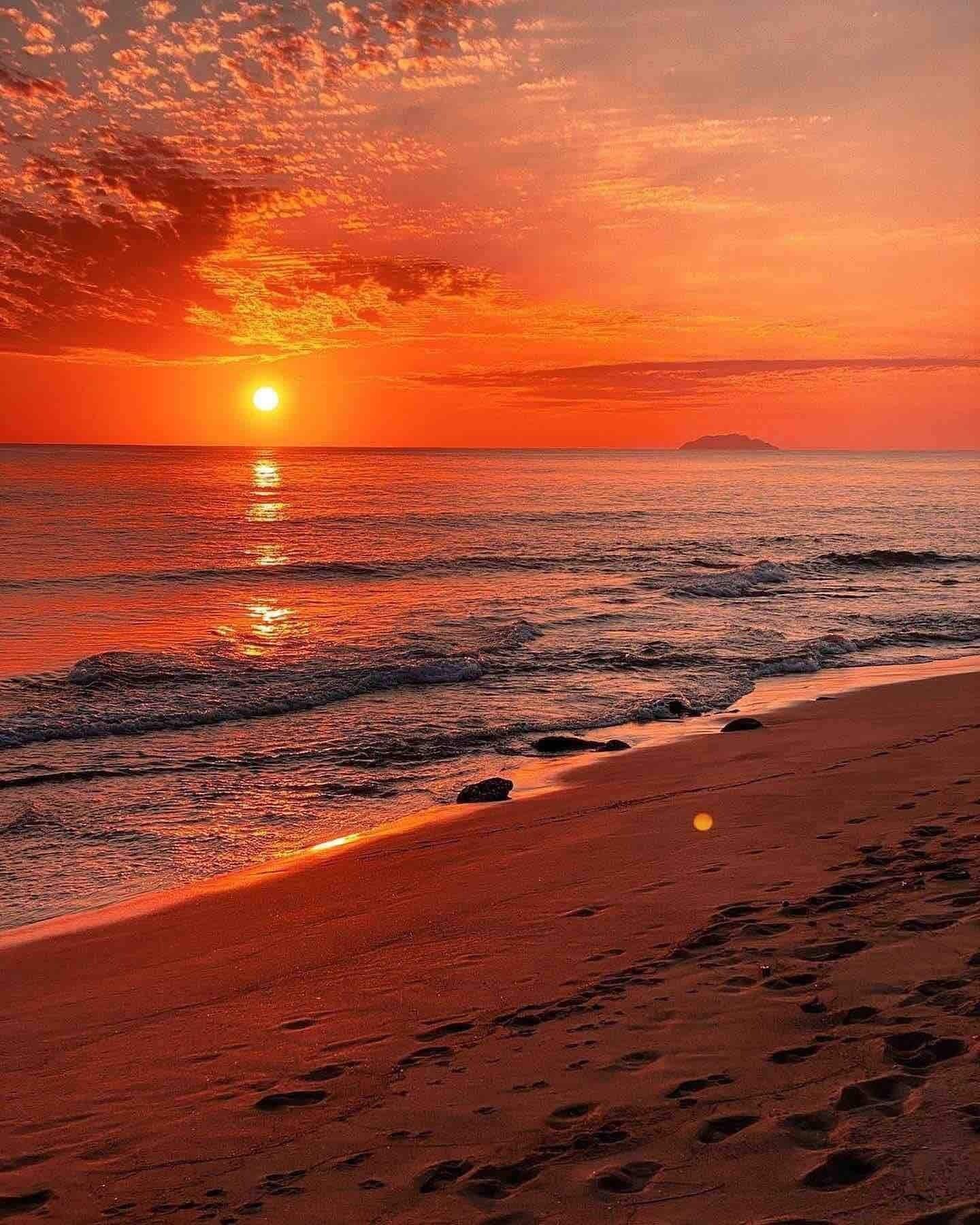 Rannalla, aurinkotuoleja, rantapyyhkeitä