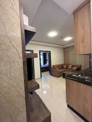 Appartement, 2 chambres, accessible aux personnes à mobilité réduite, fumeur | Salle de séjour