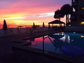 A heated pool