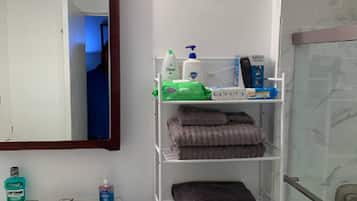 Towels, soap, toilet paper