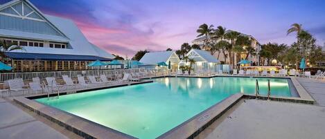 A heated pool