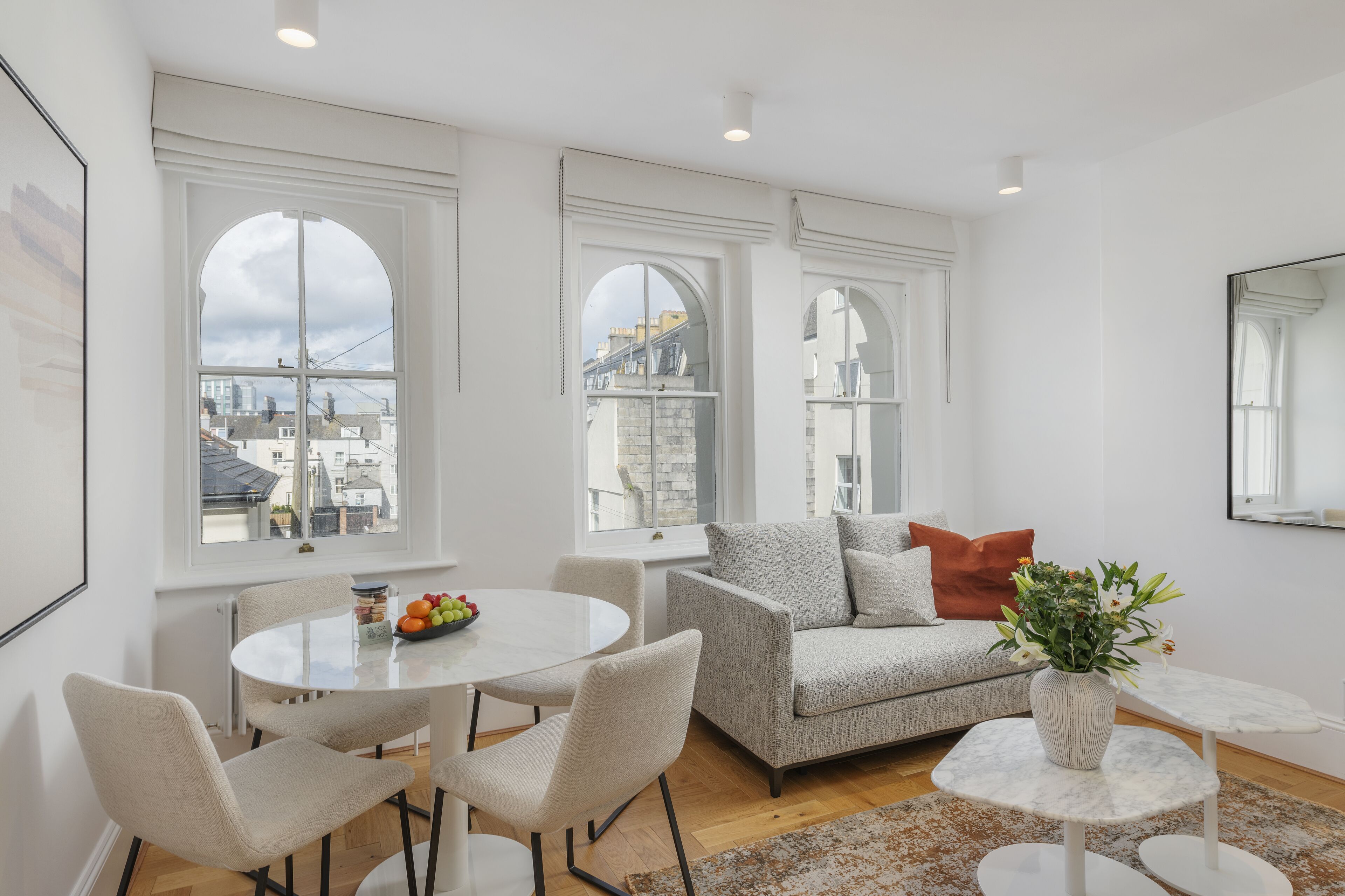 Premium bedding, down comforters, individually decorated