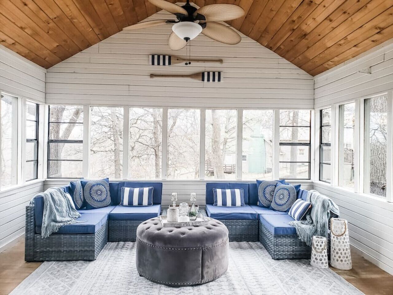 TV, fireplace, foosball, table tennis