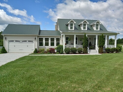 Gorgeous countryside farmhouse on 10 acres. Carriage house also available. 