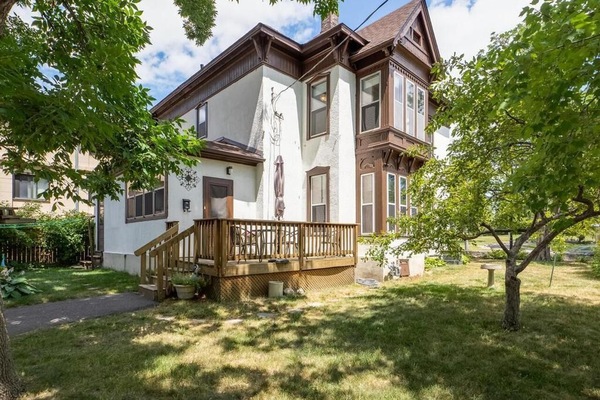 Charming 1900 home with vintage details and a cozy, well-kept deck.