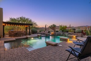 Outdoor pool, a heated pool