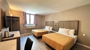 Standard Double Room, 2 Double Beds, Non Smoking | Premium bedding, down comforters, desk, laptop workspace