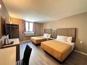 Standard Double Room, 2 Double Beds, Non Smoking | Premium bedding, down comforters, desk, laptop workspace