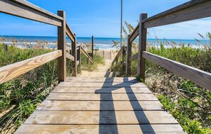 Vlak bij het strand