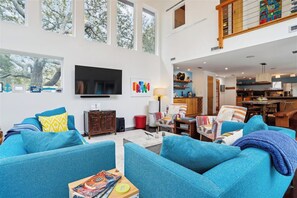 TV, DVD player, stereo