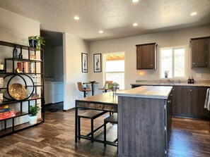 Fridge, microwave, oven, stovetop - Grandview Getaway offers spectacular views overlooking the Clearwarter river. (Lenore)