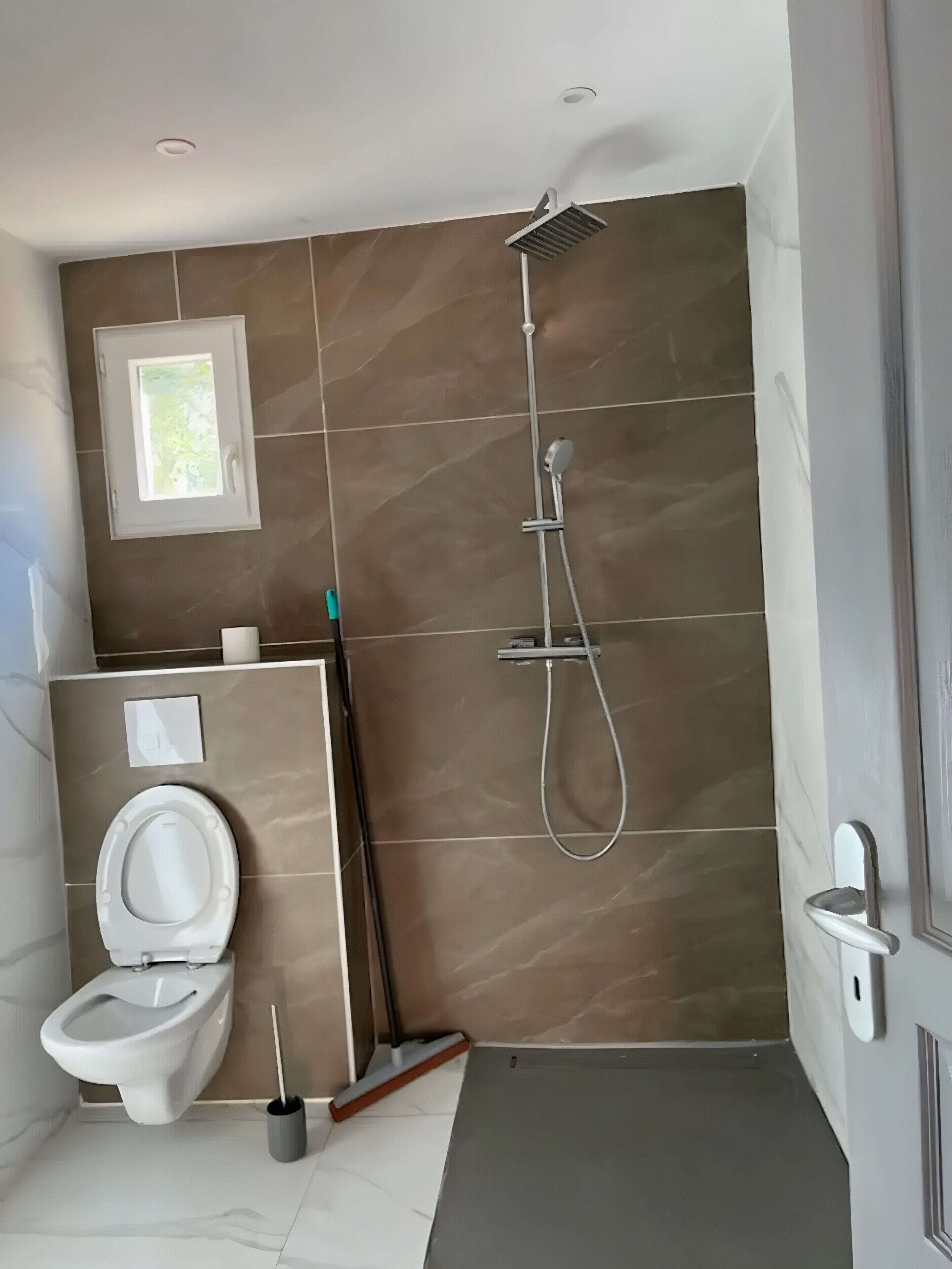 Shower, hair dryer