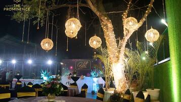 Outdoor banquet area