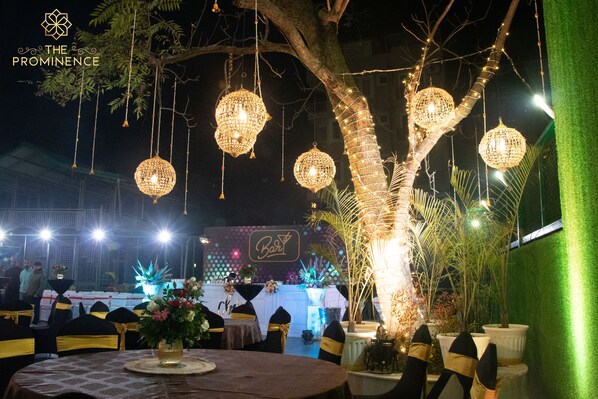 Área externa para banquete