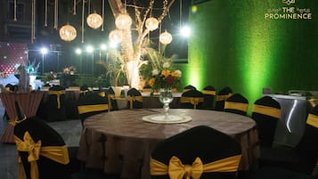 Outdoor banquet area