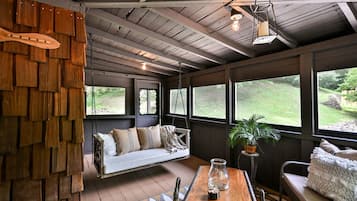 Smart TV, fireplace, video games, stereo