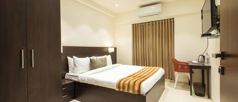 Conventional Room With Detached private Bathroom | Desk, laptop workspace, soundproofing, iron/ironing board