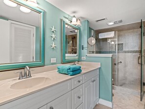 Shower, towels