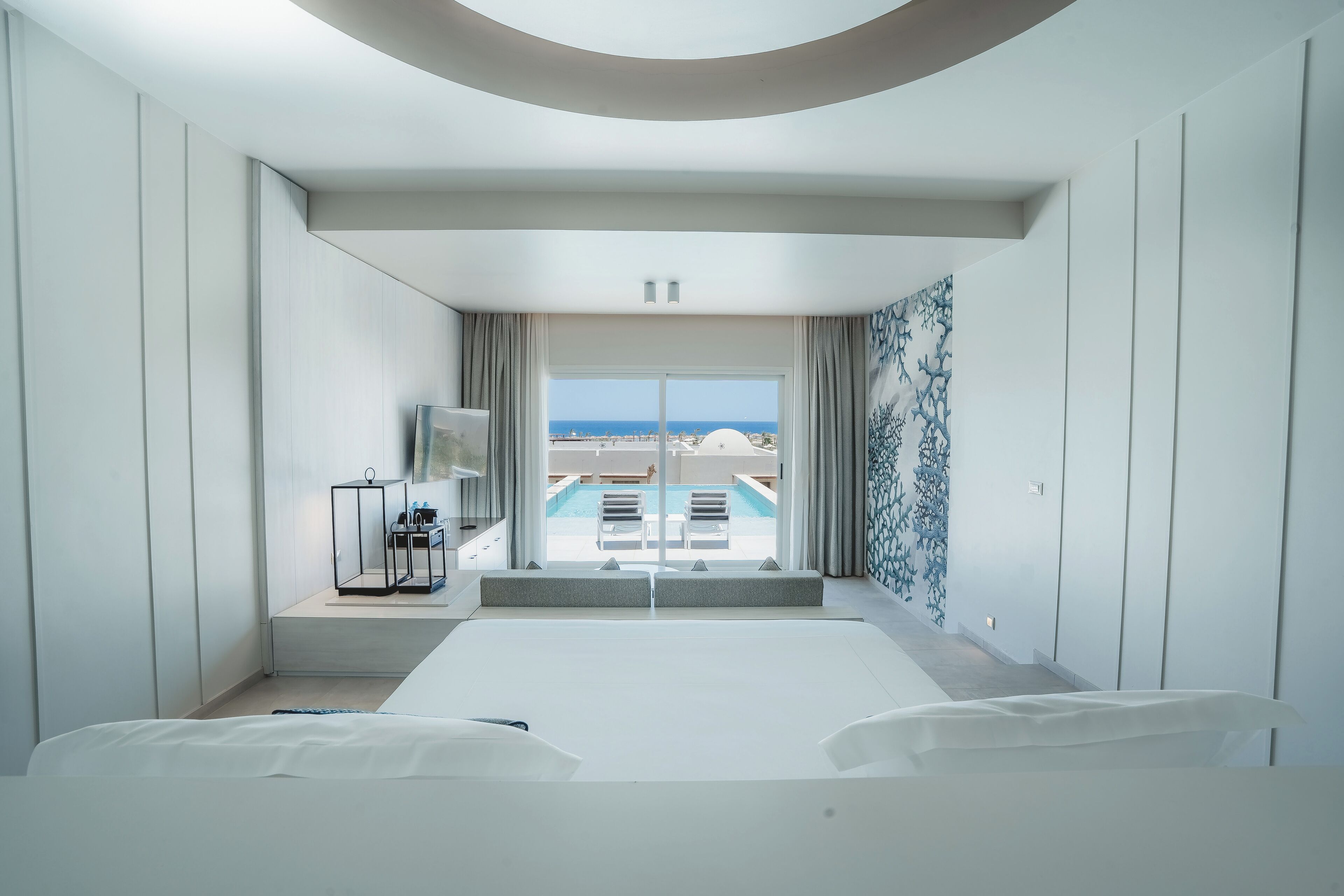 Swim Up Suite | Minibar, kostenloses WLAN, Bettwäsche