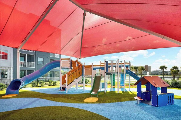 Climb, slide or swing on a perfect Florida day—this covered playground is perfect for kids of all ages