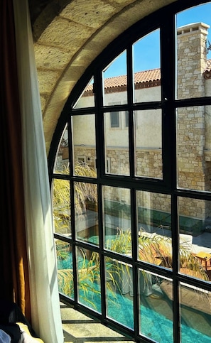 deluxe pool view room | 1 bedroom, Egyptian cotton sheets, premium bedding, memory foam beds