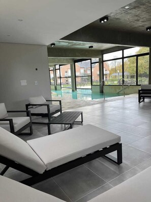 Indoor pool, seasonal outdoor pool