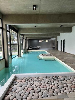 Indoor pool, seasonal outdoor pool