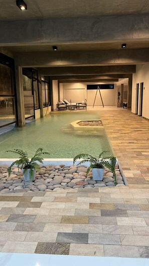 Indoor pool, seasonal outdoor pool