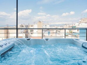 Studio, Balkon | Außen-Whirlpool